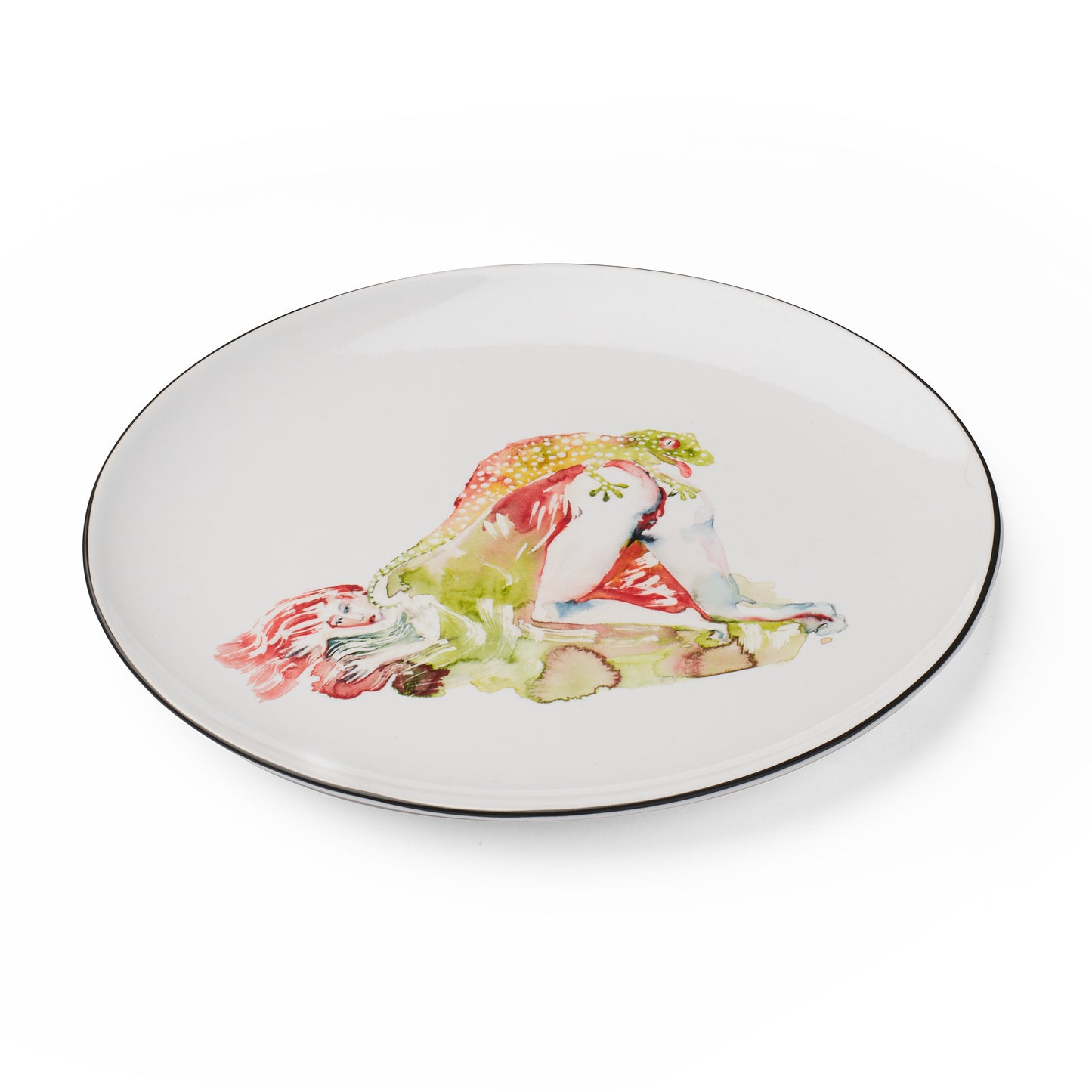 Shunga plate: Gecko