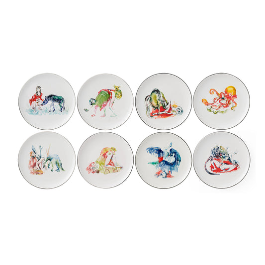 Shunga plates — set of 8